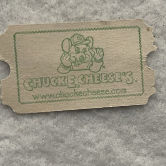 Chuck E Cheese Plastic Zip Up Pouch Bag With Tickets Blue Face 2000’s - Picture 7 of 15